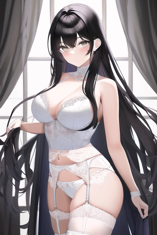 [NovelAI] Semi-long hair Long hair Masterpiece Garter belt [Illustration]